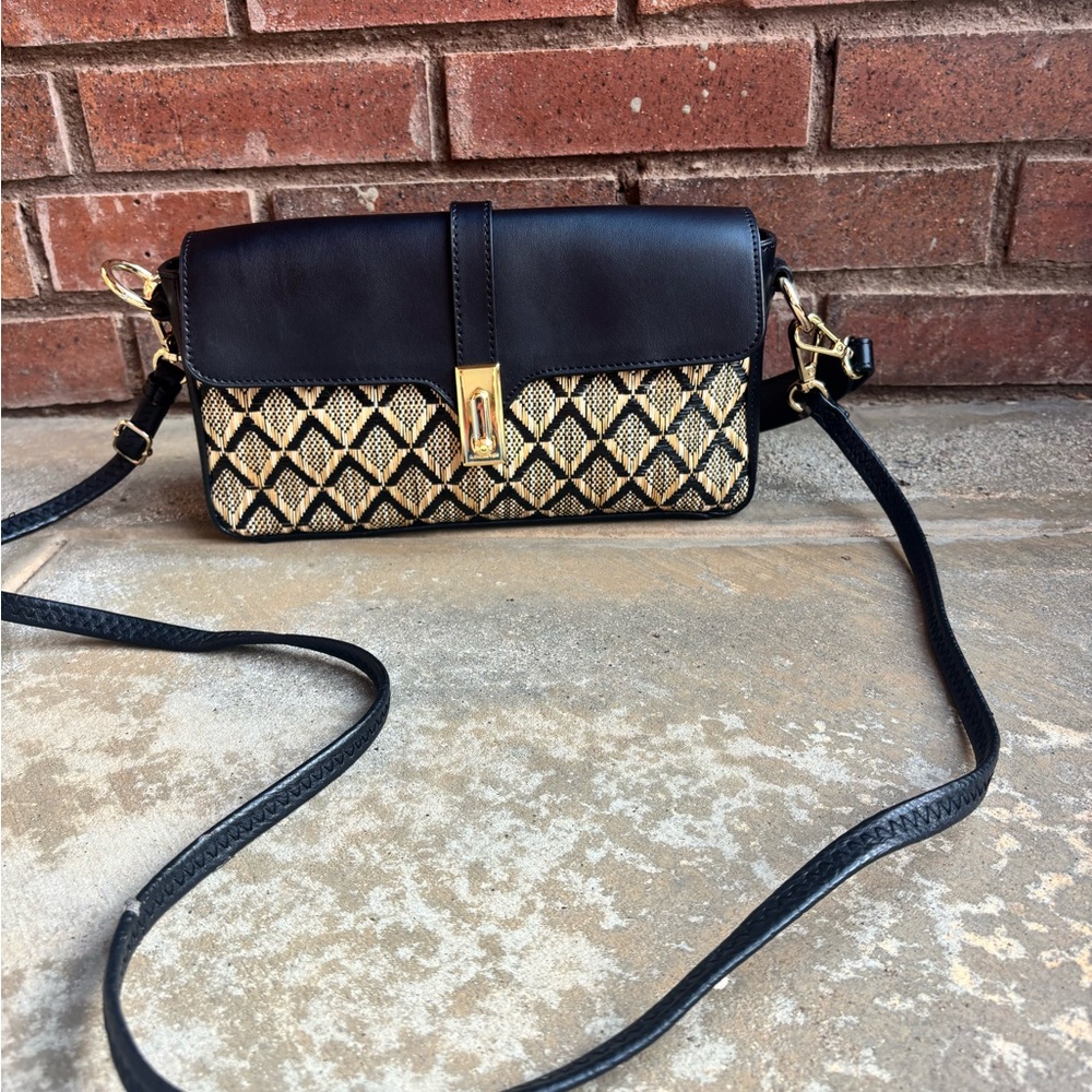 Lancaster Black and Tan Handbag or Crossbody Bag